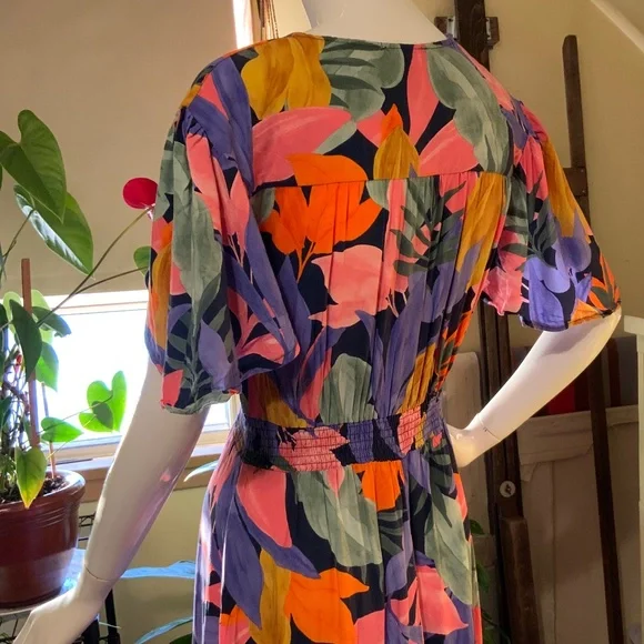 Abel the Label x Anthropologie Tropical Leonard Dress - Size Medium - Picture 3 of 8